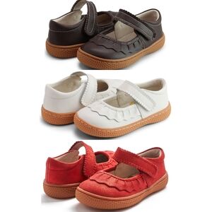 Livie & Luca Girls Ruche Classic Mary Jane Leather Shoes Size 12 Set of 3 Pairs
